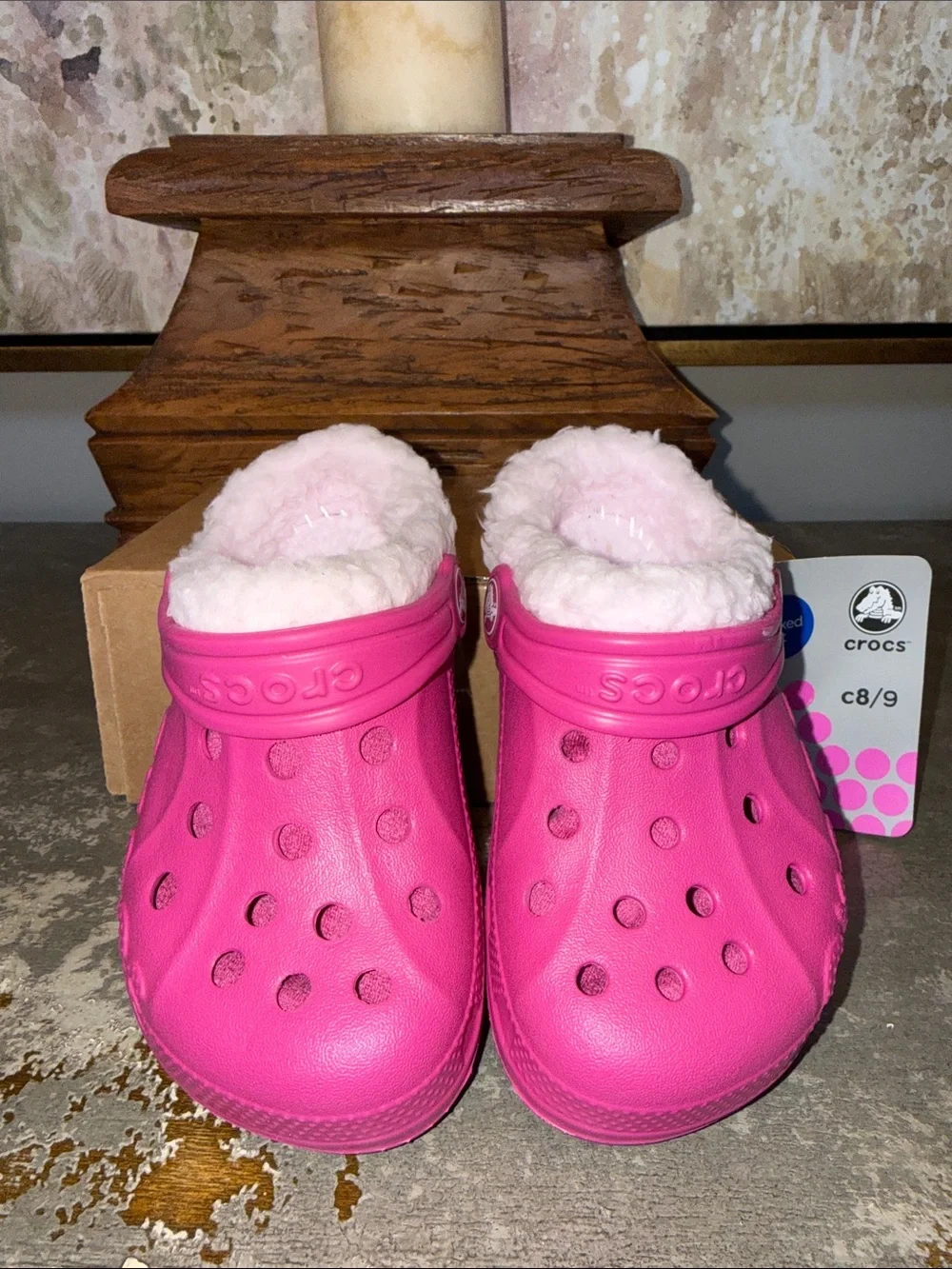 NWT Crocs Kids Baya lined clog with sling back